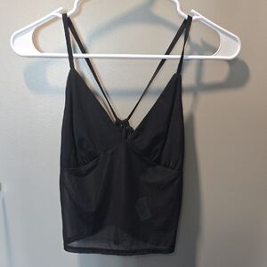 Elegant Black Crop Top